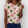 Women's T Shirt Tee Print Short Sleeve Daily Weekend Fashion Basic Regular Top  St. Patrick's Day