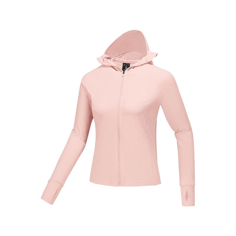 Skechers Cool Dry UV Protection Lightweight Slim Fit Hooded Sports Jacket Women Jacket Cloud-Pink P225W123-053G S