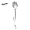 Decorative Spoon Tulip Shaped Stainless Steel Spoon, Long Handle Coffee Ice Cream Kitchen Flatware Dessert Serving with Hanging Hook, Utensils