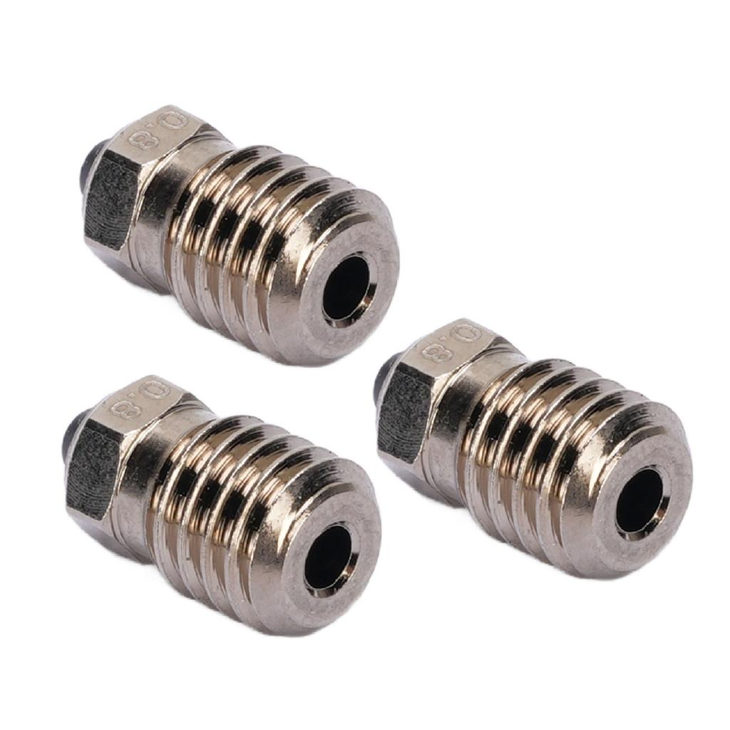 3 Pcs 3D Printer Nozzle Hardened Steel Ni Plating High Temperature Proof Extruder Hotend Nozzle for