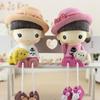 1Pair Boy and Girl Couple Dolls Decor Love Heart Cartoon Couples Figurines  Dollhouse