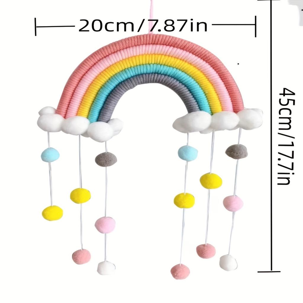 1pc Bohemian Decorative Hanging With Tassel Rainbow 7.87x17.7inch Room Decor Home Decor Holiday Decor Festivals Decor Background