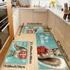 1Pcs Anti Fatigue Kitchen Rug Squirrel Christmas Print Waterproof Non-Slip Thick Cushioned Kitchen Mat Heavy Duty Comfort Standing Mat for Kitchen