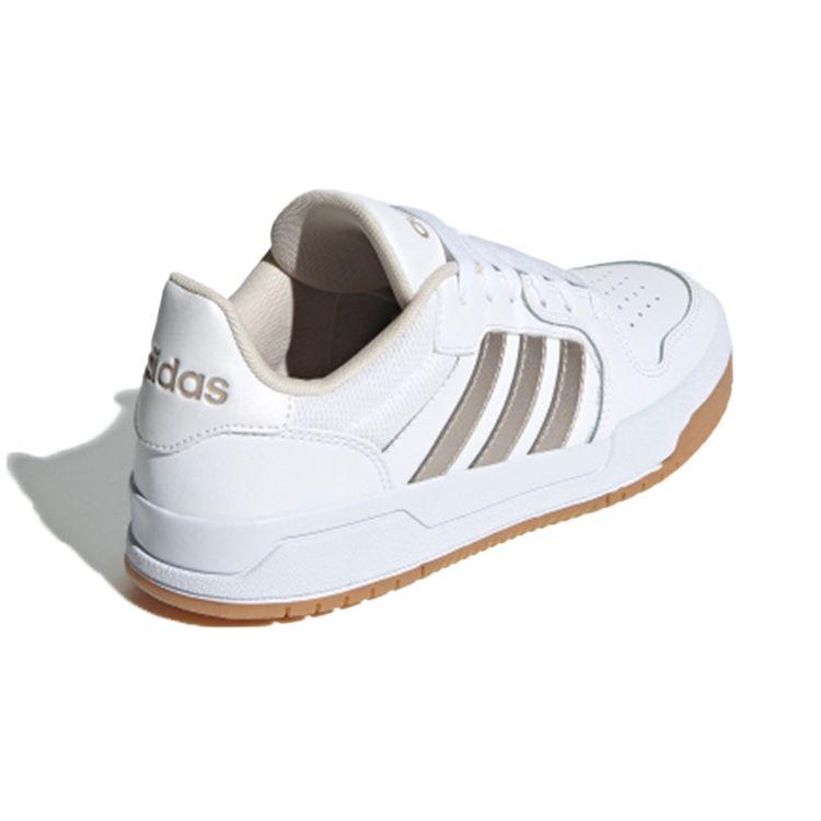 Adidas Neo Entrap Leather Comfortable Versatile Low-Top Skate Shoes Unisex Sneakers White Platinum FY5296