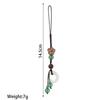 Vintage Style Wooden Plum Blossom Woven Ring Wall Round Bead Tassel Phone Chain