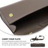NOLITOY Flute Bag, 2-Way HandbagShoulder Bag, Stylish, Durable, and Portable, 44 x 10.2 x 6.8 cm, Coffee Color