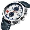 Curren 8324 Men's Waterproof Leather Strap Six-Hand Calendar Watch