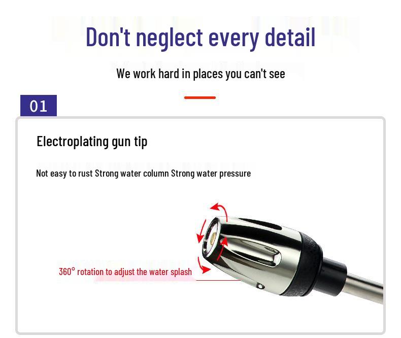 T8 Multicolor Rubber-Coated High-Pressure Foam Lance Car Wash Water Gun