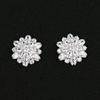 1 Pair Stud Earrings, Cubic Zircon Inlay Women Earrings, Alloy Polished Surface Ear Studs, Versatile Style Jewelry Accessories