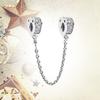 Sparkling Safety Chain Collection Charm Bead Charms Triple Clear Stone Safety Chain Safety Chain Clip Compatible With Authentic Bracelets Do It Yourse