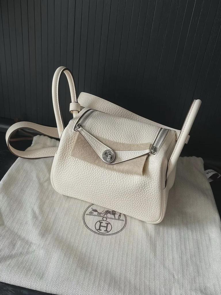 Bags 2024: New Women's Genuine Leather Lindy One-Shoulder Handbag & Crossbody Pillow Bag