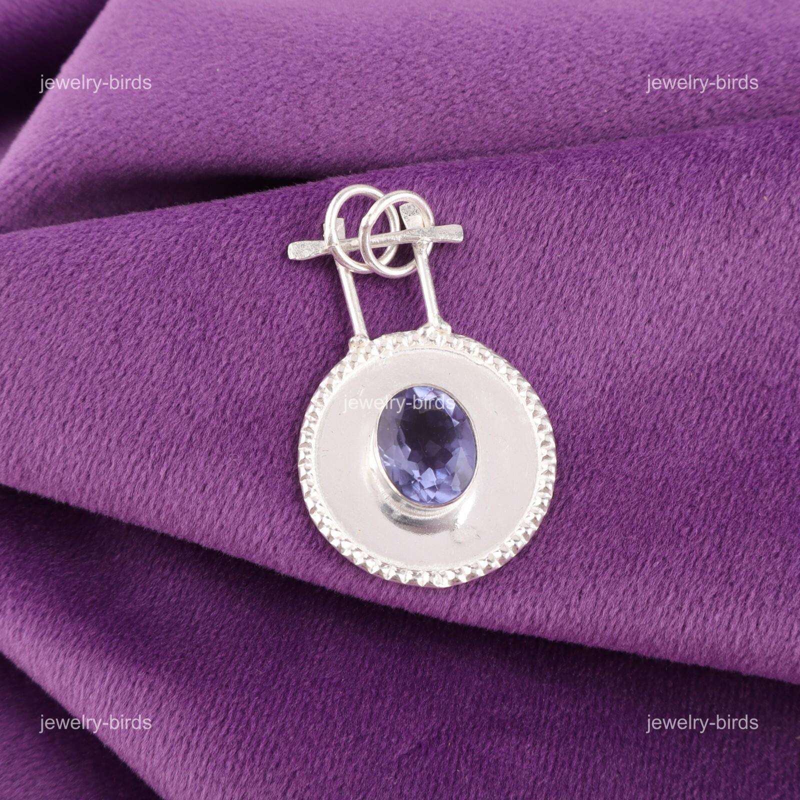 

Iolite Stone Trendy Mothers Gift Anniversary New Pendant Jewelry Sterling Silver PP-57-6