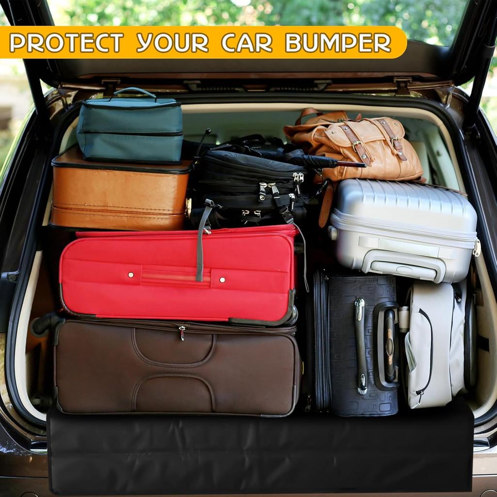 Tinideya Large Rear Bumper Protector For Cars 36 X 25 Inch Bumper Guard Foldable Protective Mat Dog Blanket Cargo Liner Preventing Scratches While
