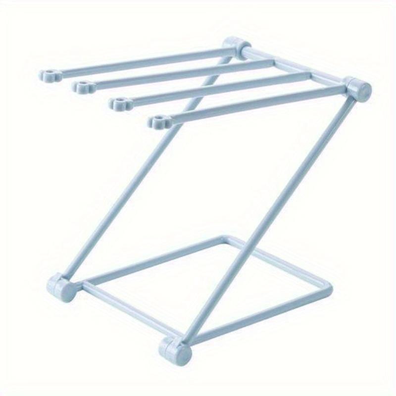 Kitchen Rack Sink Storage Rag Rack Vertical Countertop Water Cup Towel Storage Rack Folding Tool