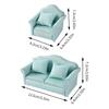 Pack Of 3 Miniature Couch with Cushion 1/12 Scale Dollhouses Sofa Set Modern Living Room Decors Scene Display Accessories