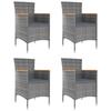 Day and Night - Day and Night Garden Dining Chairs 4 Units Gray Synthetic Rattan