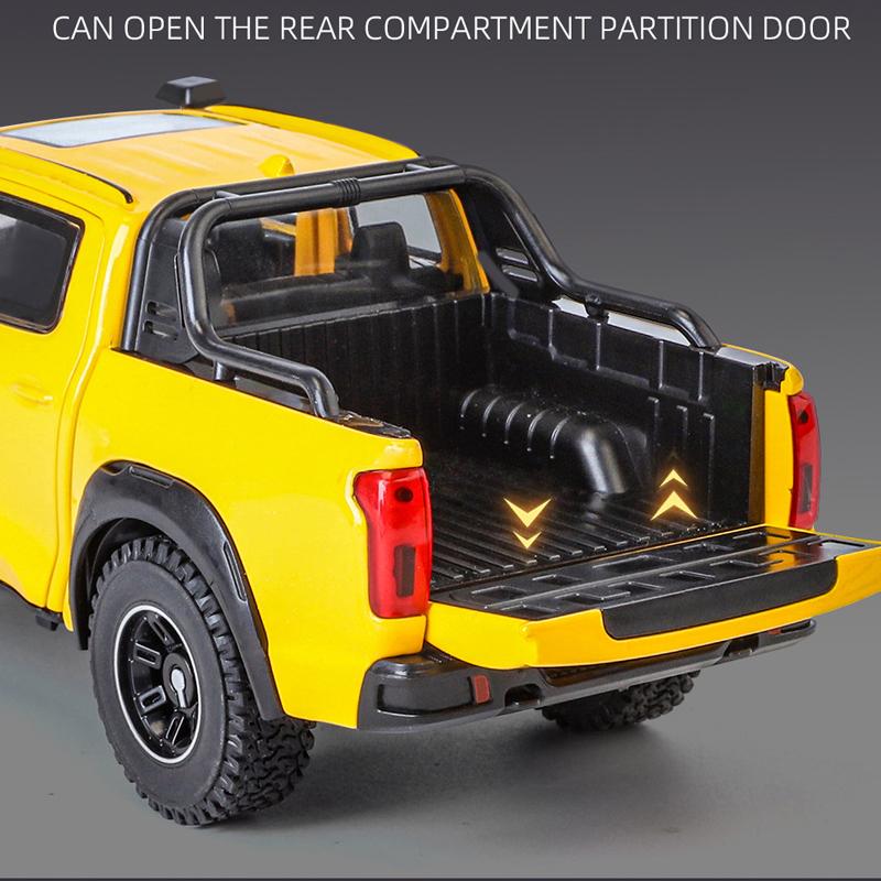 Simulation 1:24 Great Wall Motor POER Pickup Alloy Car Model With Sound Light Off Road Vehicle Toy  Birthday Gift Collection