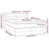 VidaXL Lit à sommier tapissier avec matelas Noir 140x200 cm Tissu - Modèle 3126327