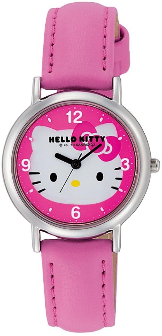 

[Citizen Q&Q] Часы CITIZEN Q&Q Hello Kitty аналоговые с кожаным ремешком розового цвета HK15-130 женские