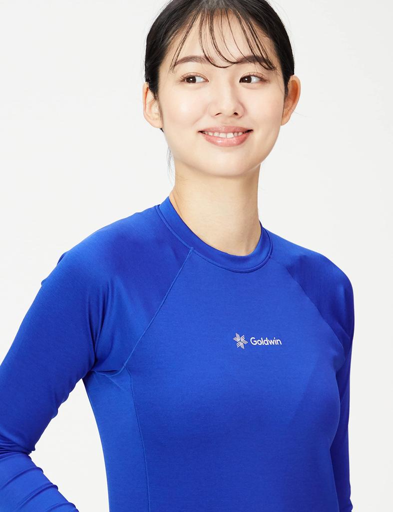 Goldwin C3fit Advanced Warm Long Sleeve Lapis Lazuli Cut and Size S Size Women's Sew, (Japan S)