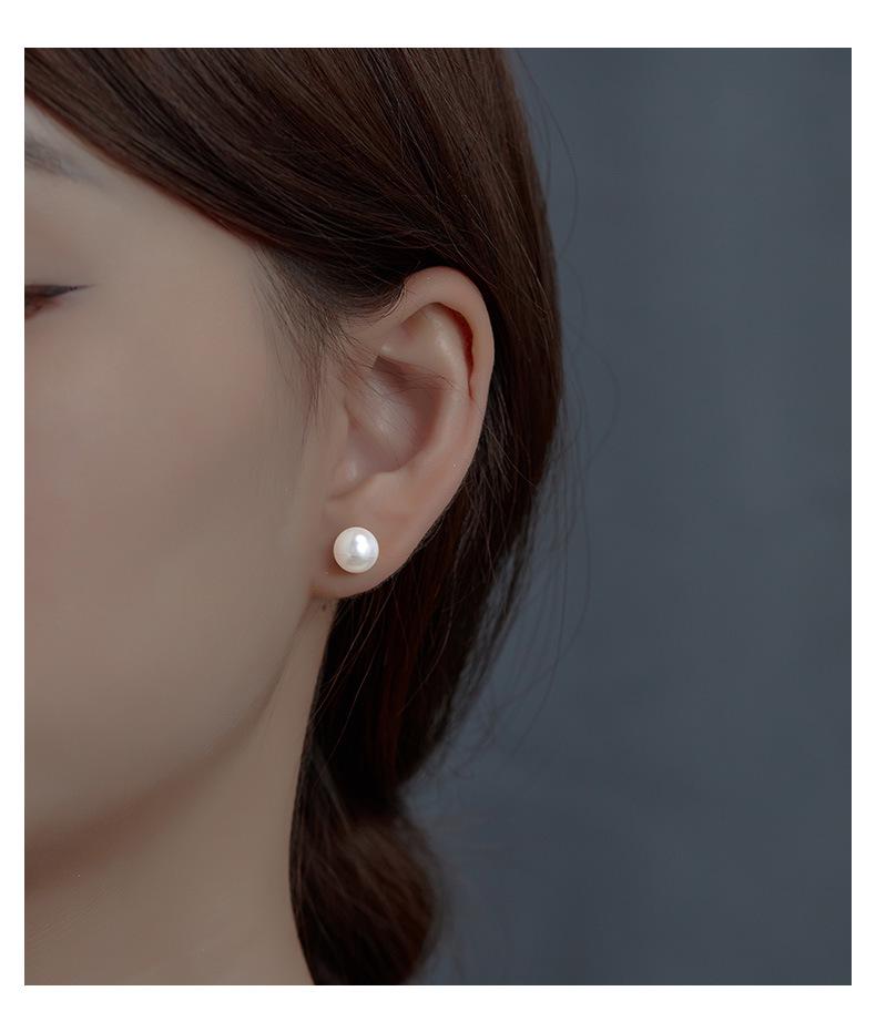 2024 Min Yue S925 Sterling Silver Pearl Stud Earrings for Women: Elegant and Simple High-End Jewelry
