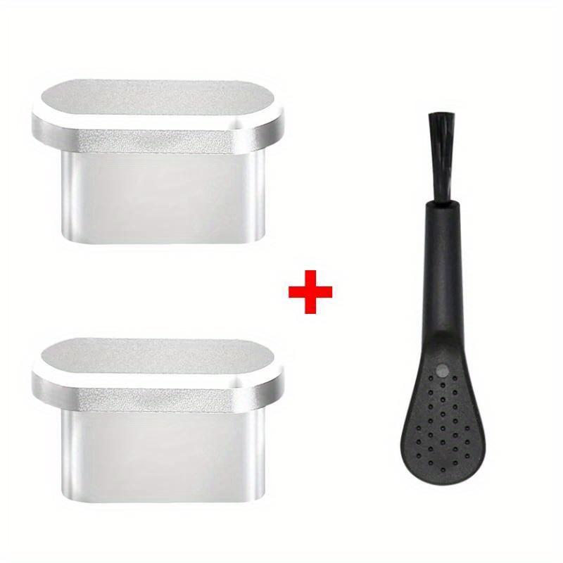 Protective C-shaped Charging Port Cover with Cleaning Brush - Suitable for iPhone 15
