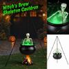 Halloween Witch Cauldron Candy with Tripod Stand for Outdoor Garden Party Decor