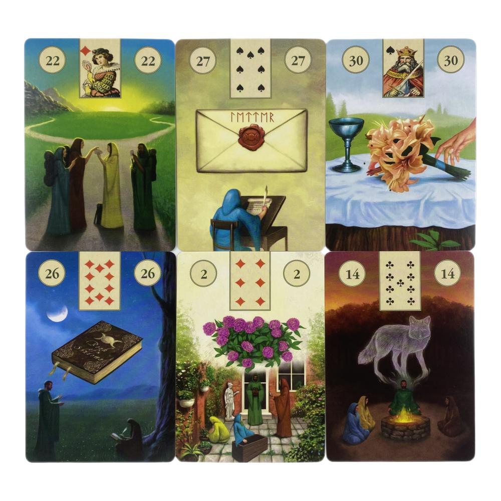 Pagan Lenormand Oracle Cards English Version Mysterious Tarot Deck Divination Fate Party Entertainment
