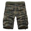 Summer Men's Loose Fit Sports Shorts Casual Thin Plaid Cargo Pants Pocketed Baggy Outdoor No Belt