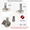 FLEOR 12PCS 18-spline Mini Potentiometers Guitar Pots 500K /250K Long / Short Shaft Choose Electric Guitar Parts