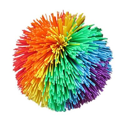 Multicolor 10CM Jugging Rainbow Stringy Ball Silicone Bouncy Stress Balls Sensory Toys For Kids ADHD Autism Anxiety Therapy Gift