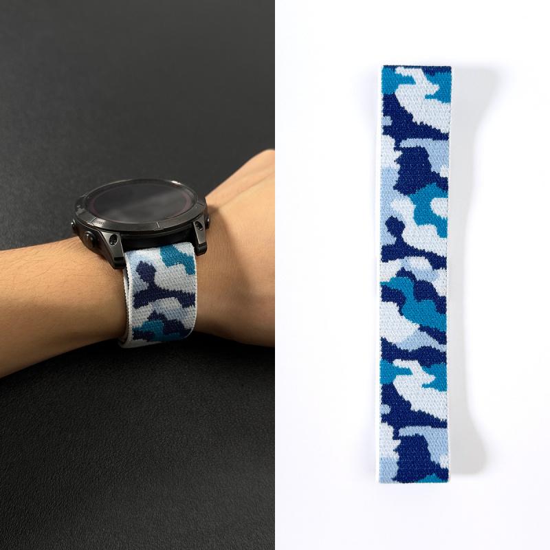Nylon Loop Band for Garmin Fenix 7/7X Mk2i & Tactix 7 Pro with Dual-Head Hook and Loop Fastener Soft Breathable Strap