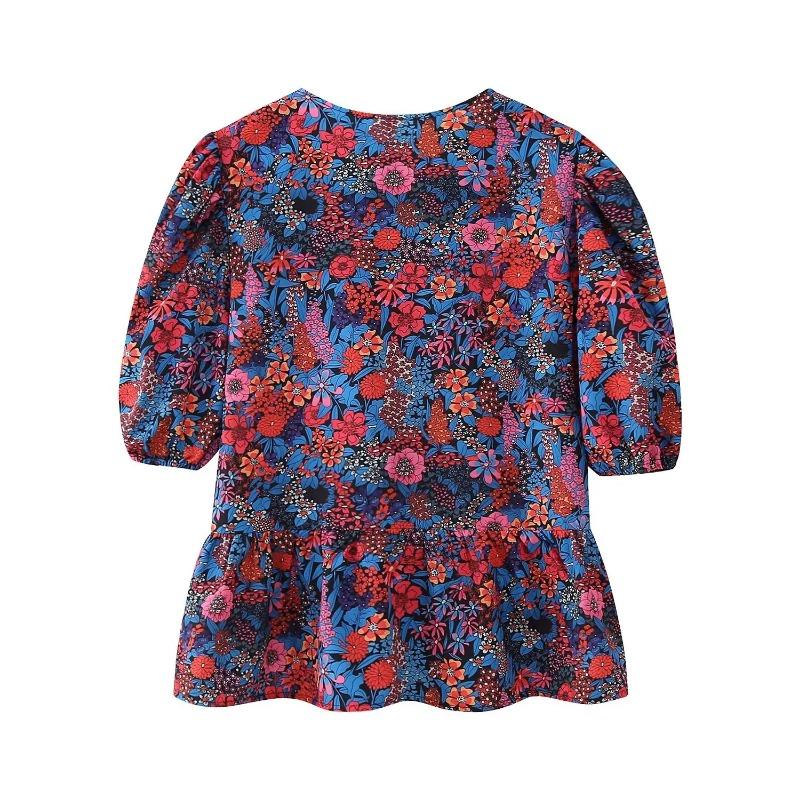 TELLHONEY Женская мода О-образный вырез топы с бантом украшения и брюки на пуговицах — фото 3