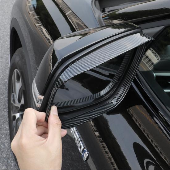 For Hyundai Santa Fe - Carbon Fiber Mirror Rain Eyebrow Trim