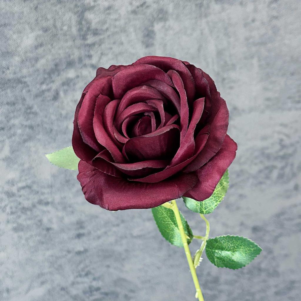 8pcs Artificial Large Rose Flower Branch Silk Long Stem Rose for Wedding Party Floral Decoration