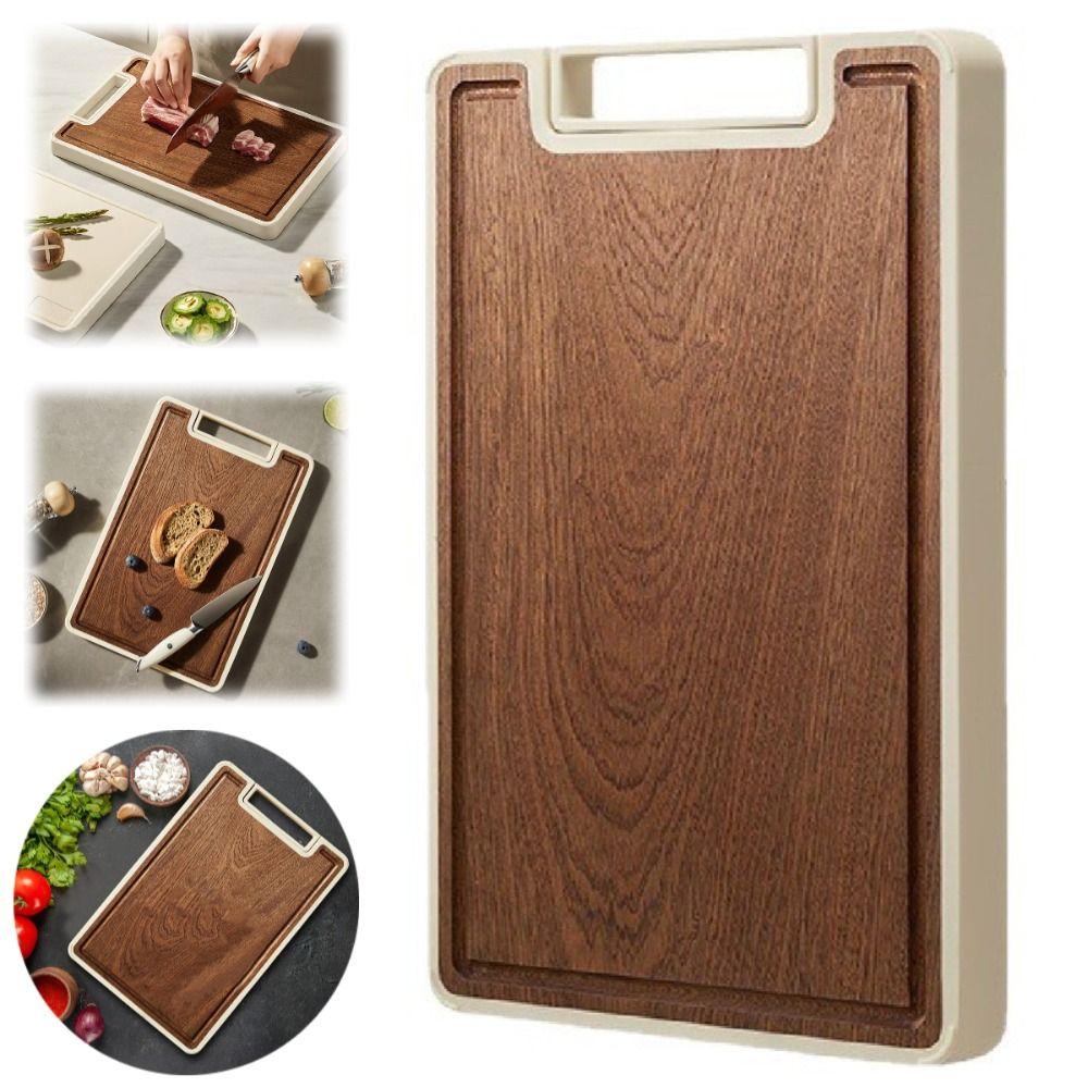 Anti-Slip Wood Chopping Board Anti-Bacterial Kitchen Chopping Block  Vegetable