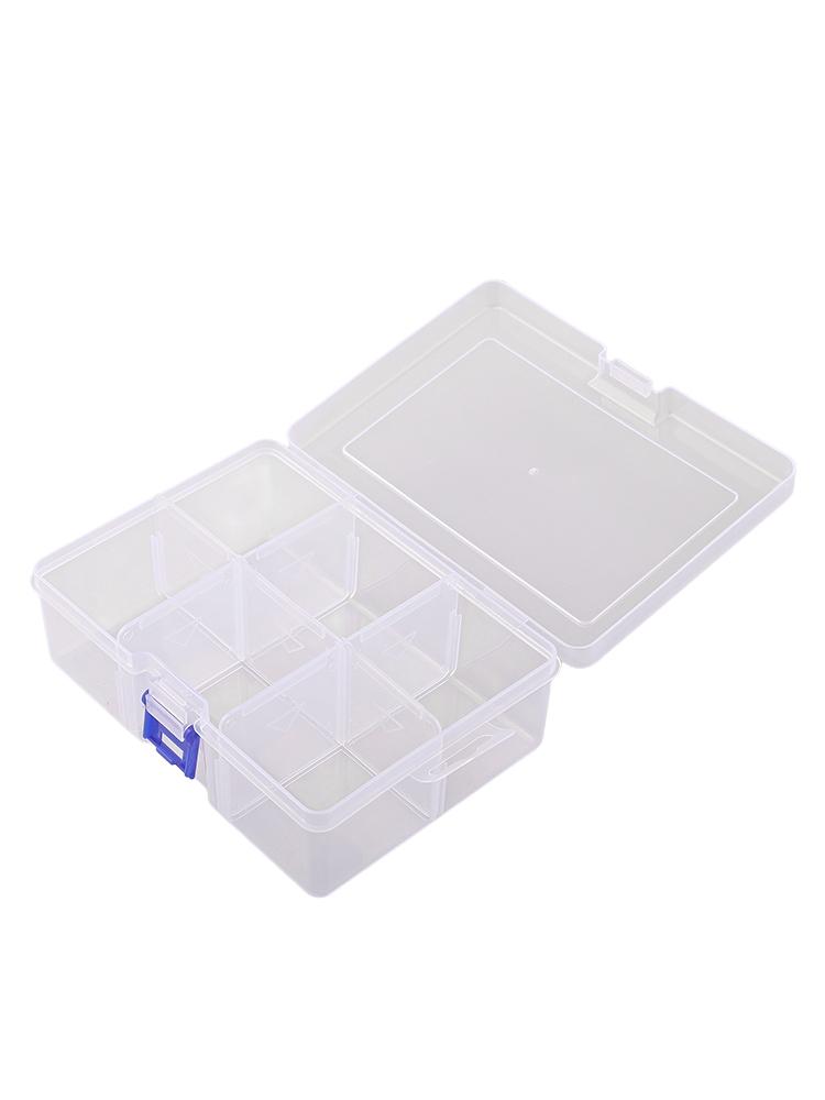 Clear Visibility Adjustable Storage Box Compartment Case Plastic Organizer