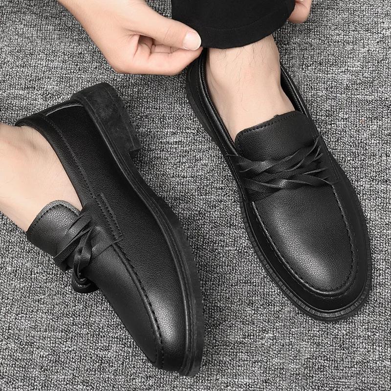 Soft Soled Shallow Mouth Men Shoe Anti Slip Comfort Leather Shoe Simple Casual Shoes Spring Autumn New Styles Men Loafer