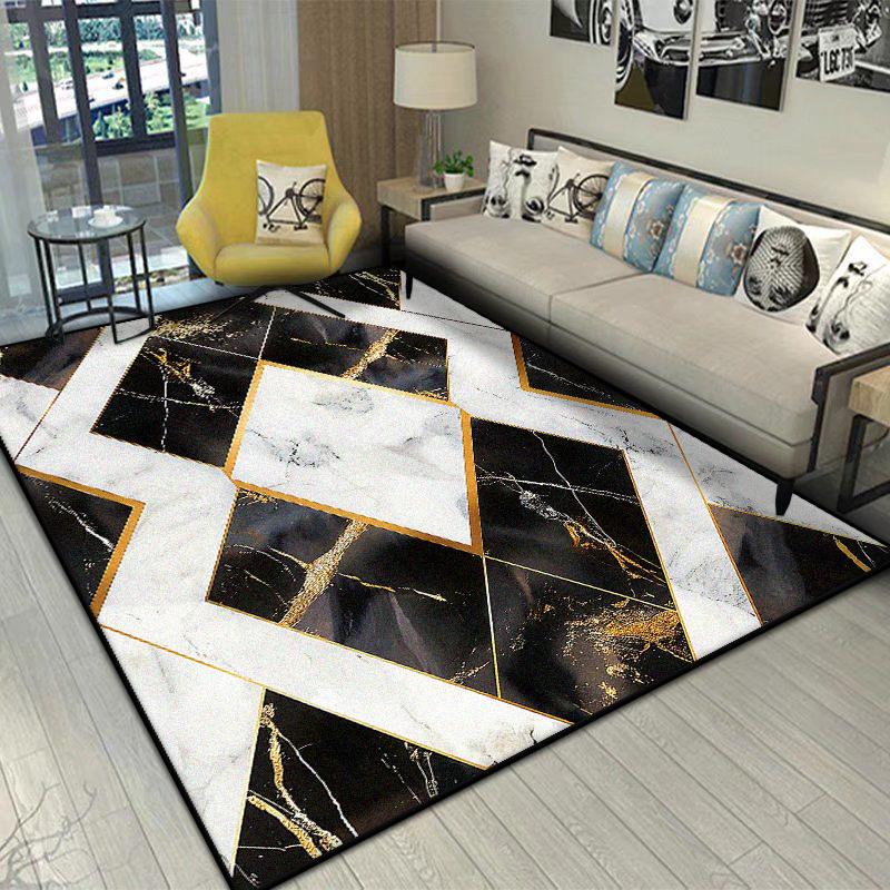 Nordic Geometric Carpet Living Room Luxury Home Decor Sofa Bedroom Rug Children Room Non-slip Washable Soft Floor Mat Bedside
