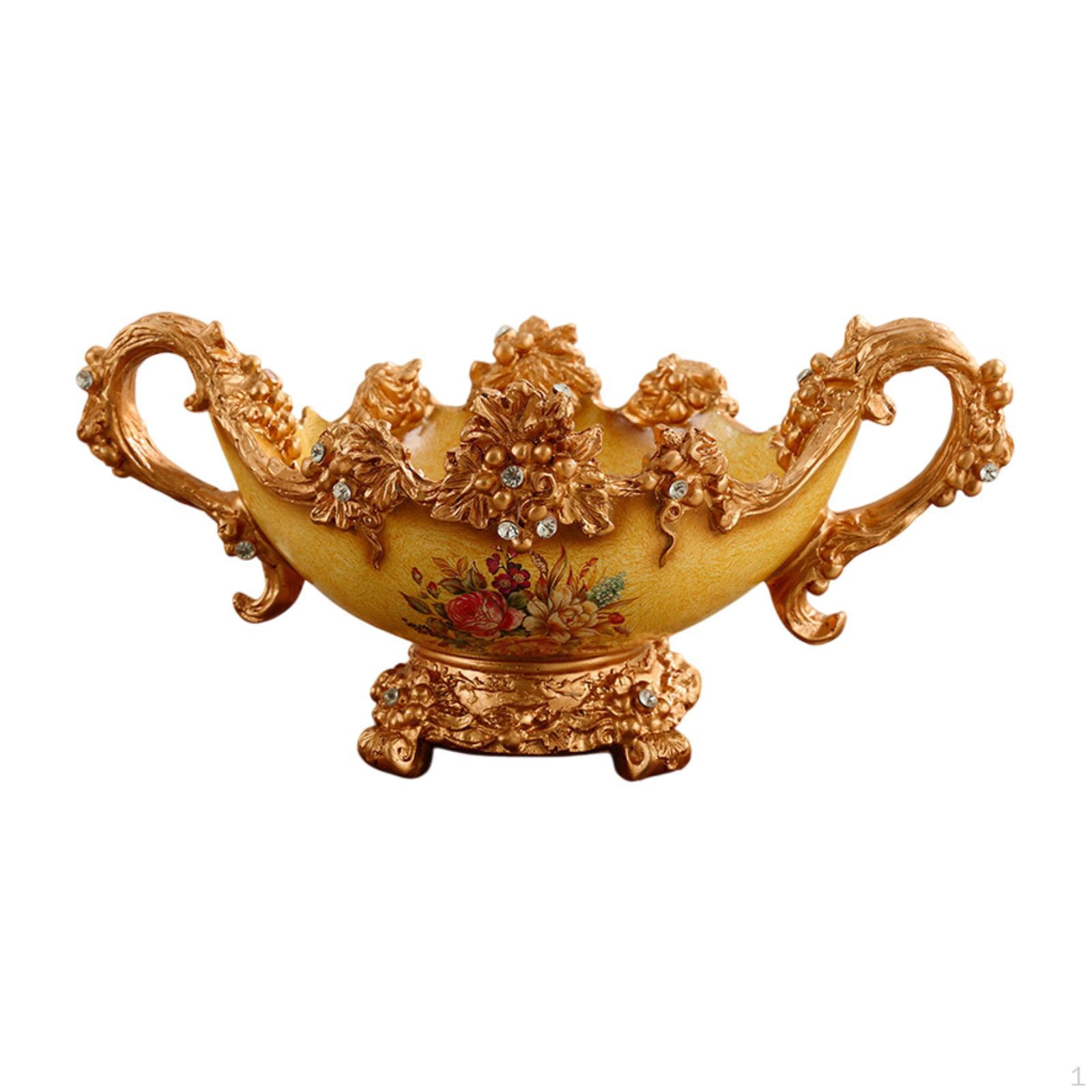 Креативная центральная миска для фруктов и закусок на столешницу золотой