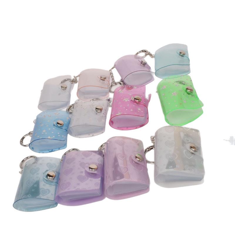 Korean Style Iridescent Laser Mini Card Holder & 1-2 Inch Keychain Photo Album