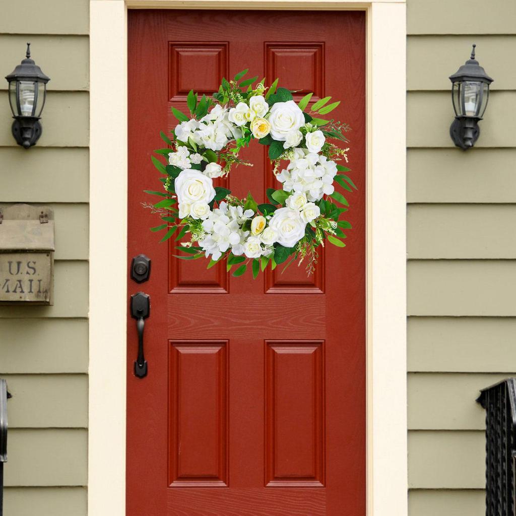Artificial Decorative Wreath for Front Door, Creative Hanging Gift Ornament, Office,