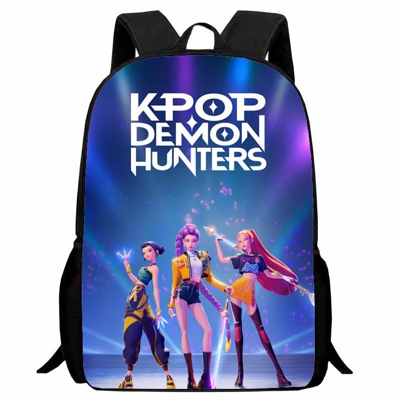 New Printed Witch Hunter K-POP Student Backpack, Elementary School Cartoon Huntrix Kpop Backpack