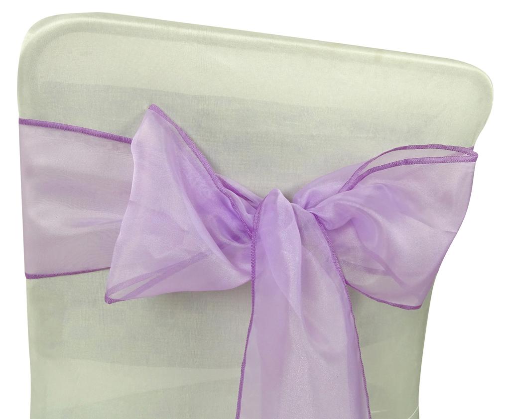 Darling Souvenir Pack Of 25 Organza Chair Sashes Bow Sash For Wedding & Events Supplies Party Decoration Chair Cover Sash - Colors