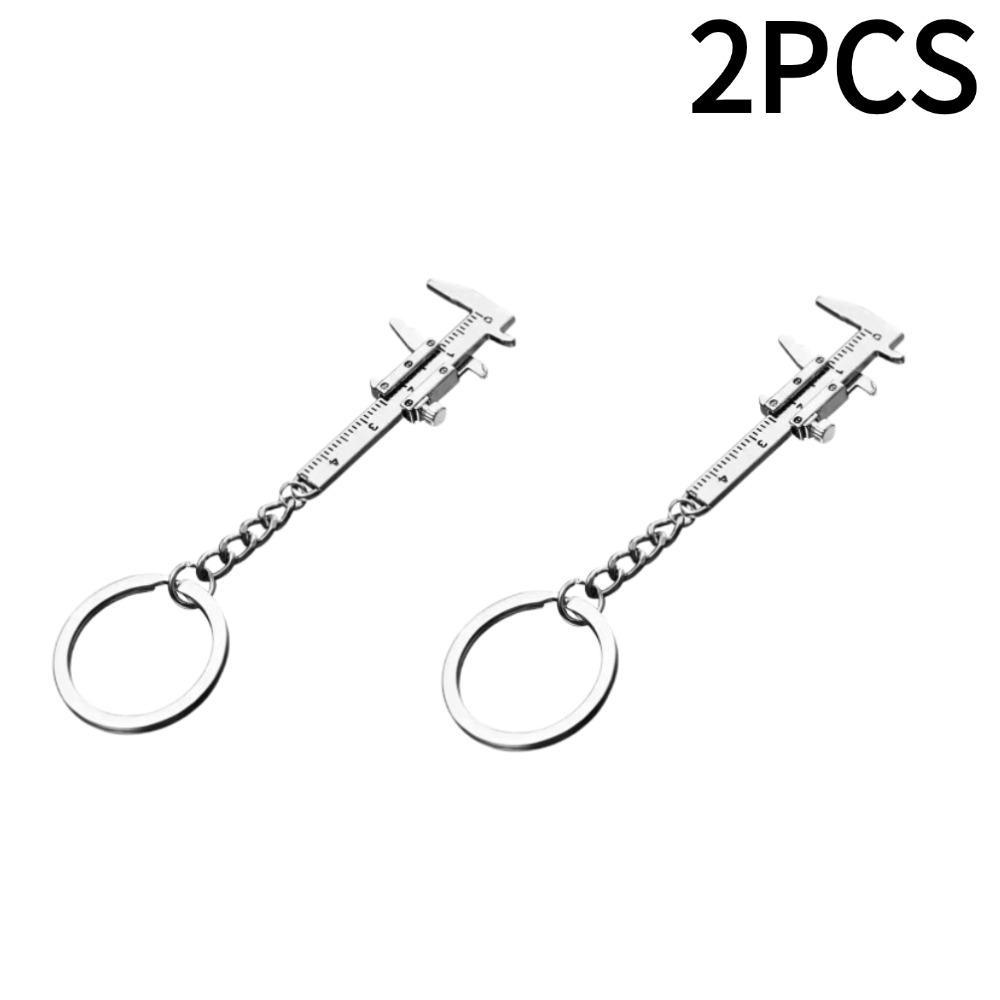 1/2/3/4/5PCS Mini Vernier Caliper Metal Ruler Vernier Caliper Ruler Key Chain 0-3cm Keychain Measurement Tool Creative Tools
