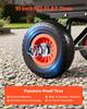 Garden Dump Cart, 362 kg Poly Dump Cart, Garden Carts Dumps Wagon with Storage Fence, 90° Quick-Dumps Mechanism, 180° Swivel Wheels, 90° Rotating