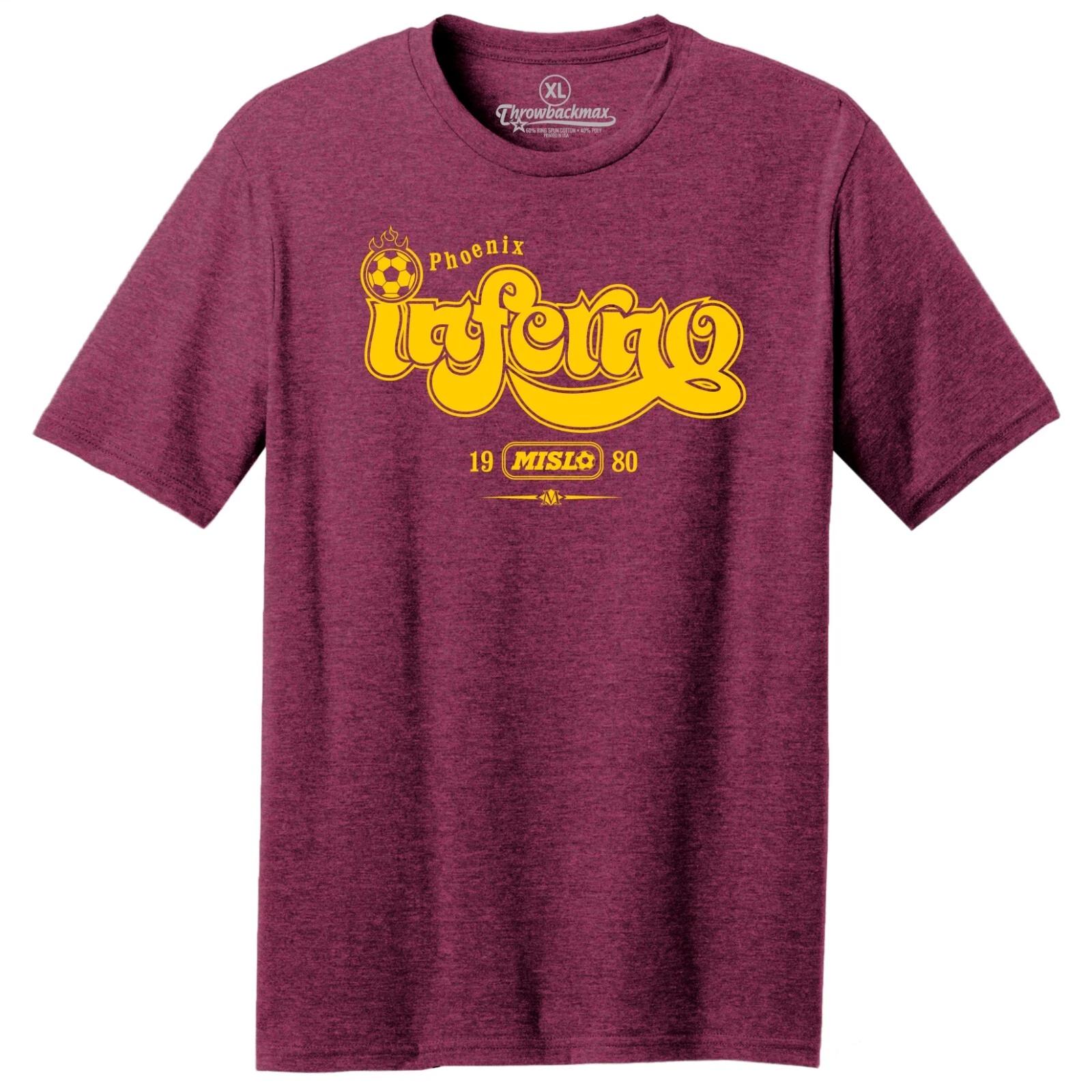 Phoenix Inferno 1980 Logo MISL Soccer TRI-BLEND Classic Cut Tee Shirt 3XL