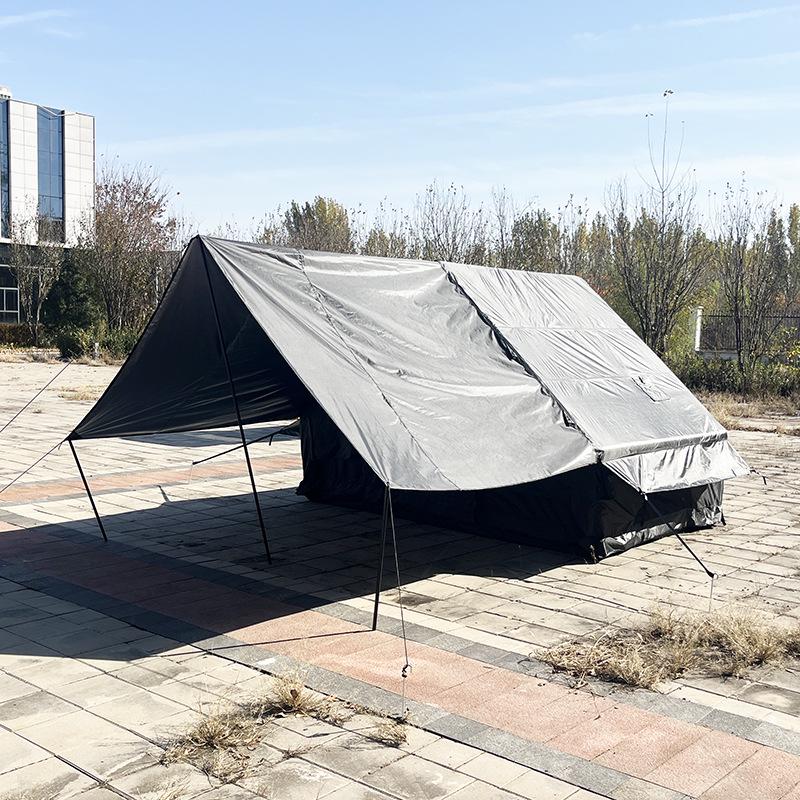 2-in-1 Outdoor Camping Inflatable Tent with Sunshade & Rainproof Tarp 4-8 people