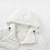 adidas Lightweight Hooded Short Down Jacket Off White Unisex JW1681