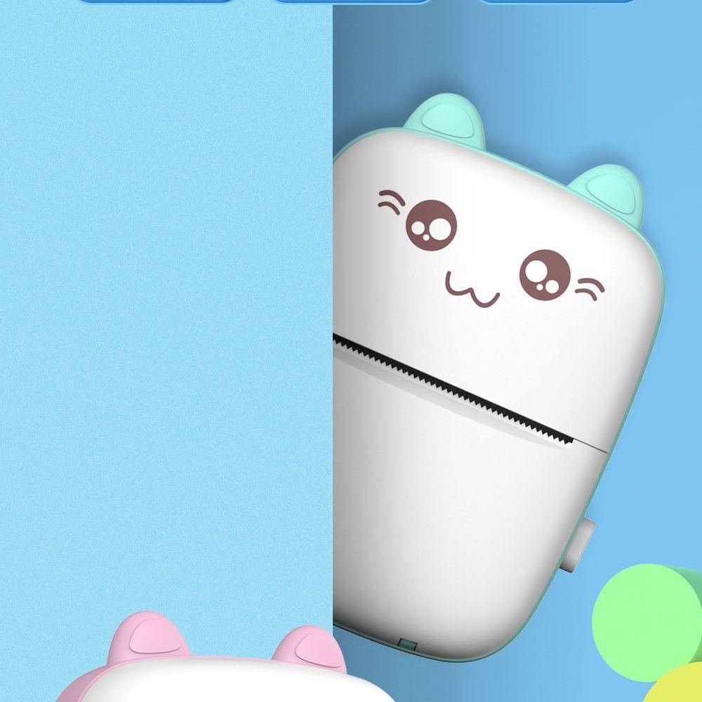 Cat Shaped Thermal Printer Portable Wireless Bluetooth Printer  Student